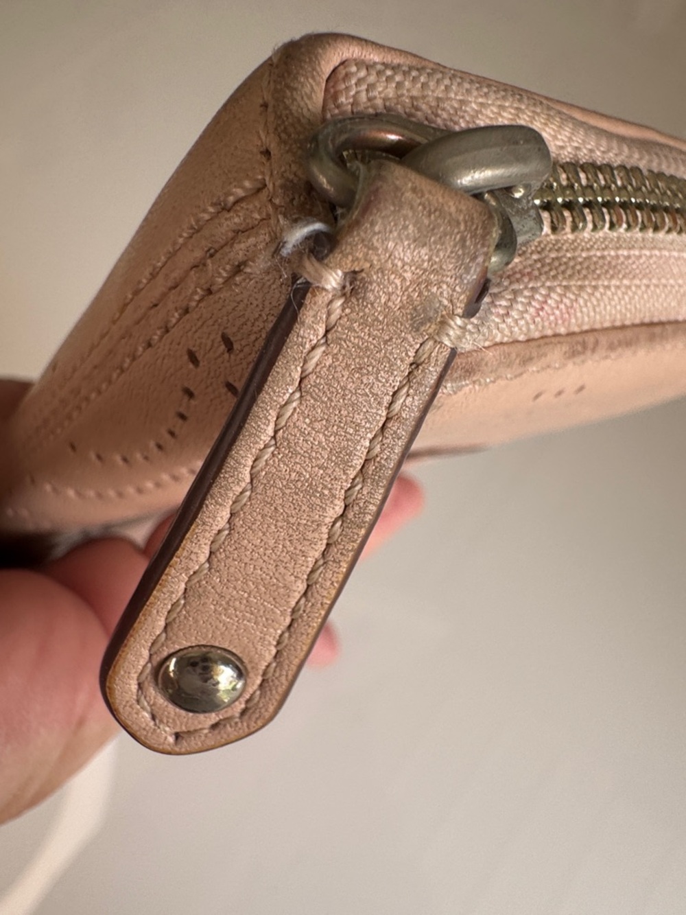 Coach Ashley Perforated Zip Around Wallet  in Blush - Picture 6 of 10